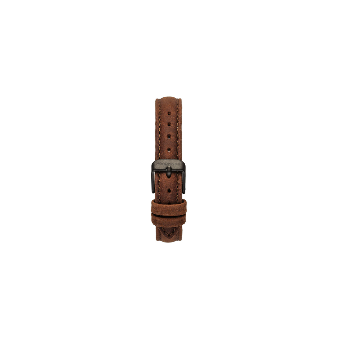 WOODWATCH LEATHER STRAP AURORA PECAN 14MM