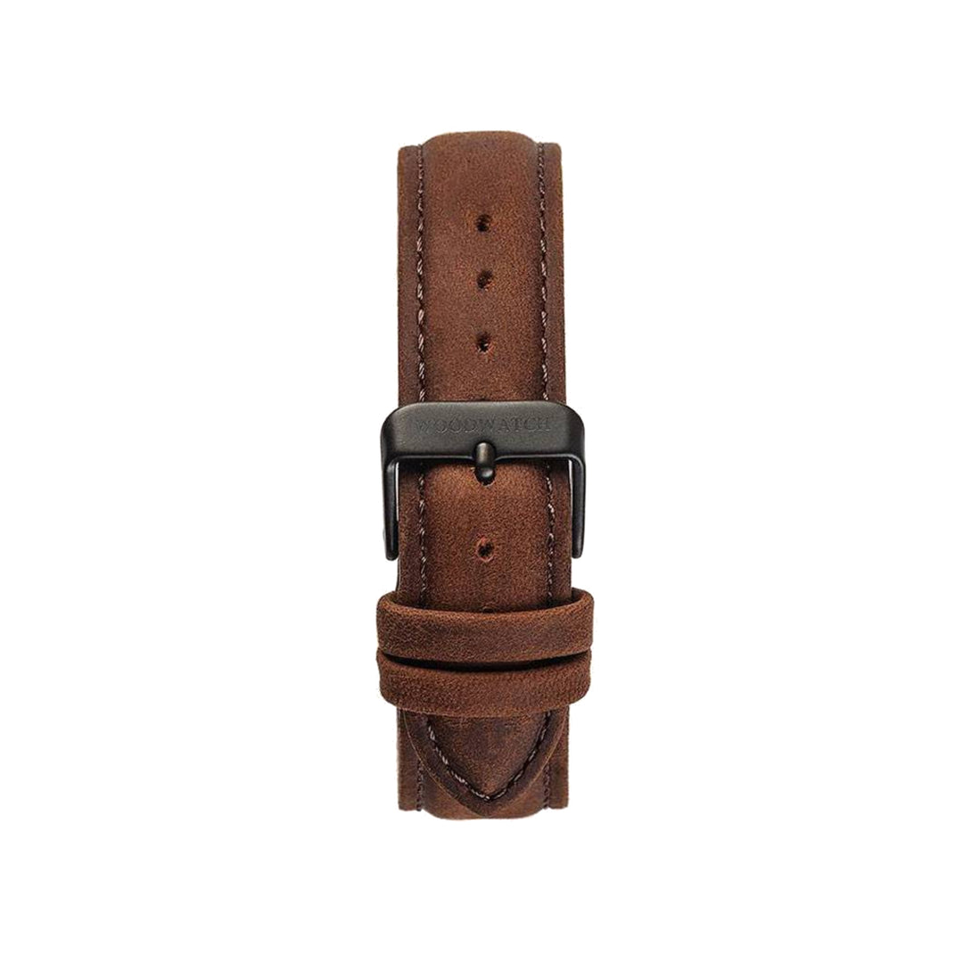 WOODWATCH LEATHER STRAP PECAN 20MM