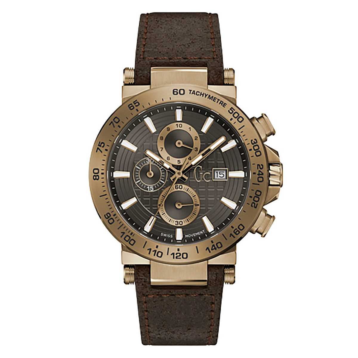 Gc Men's Watch Bronze Case Quartz