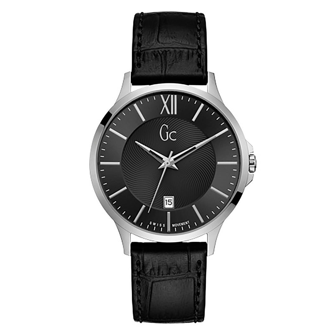 Gc Men's Watch Silver Case Quartz
