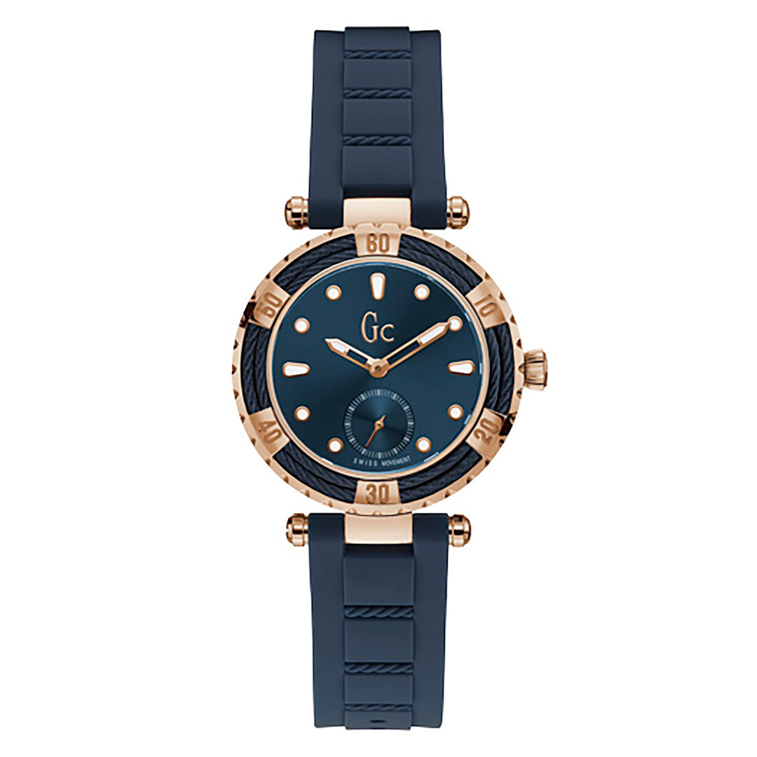 Gc Women's Watch Rose Gold Case Quartz