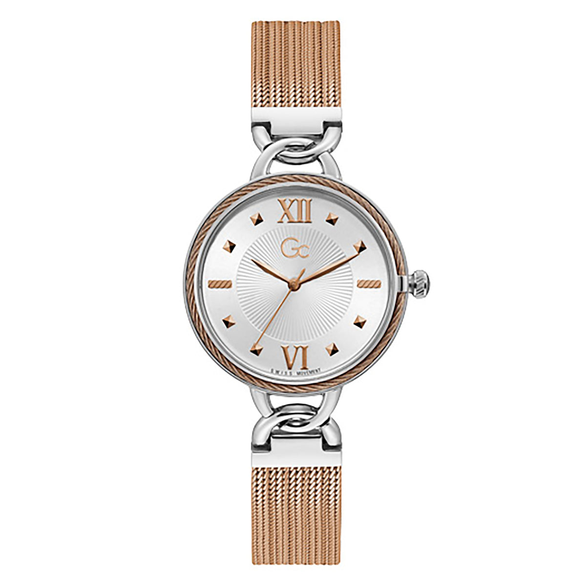 Gc Women's Watch Silver Case Quartz