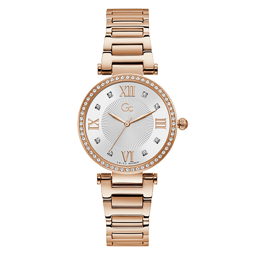 Gc Women's Watch Rose Gold Case Quartz