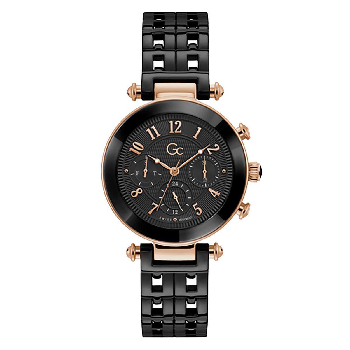 Gc Women's Watch Rose Gold Case Quartz