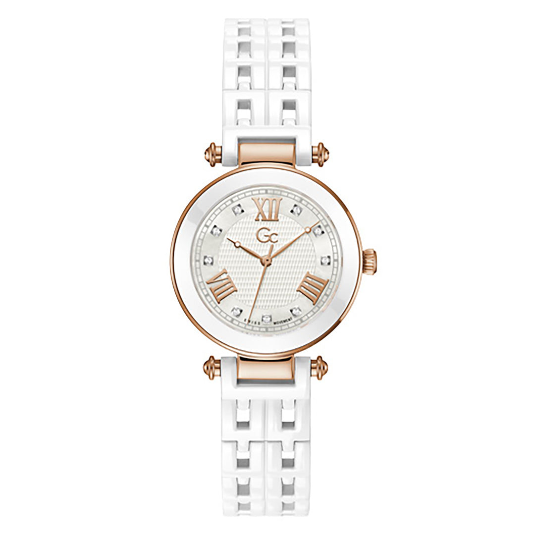 Gc Women's Watch Rose Gold Case Quartz