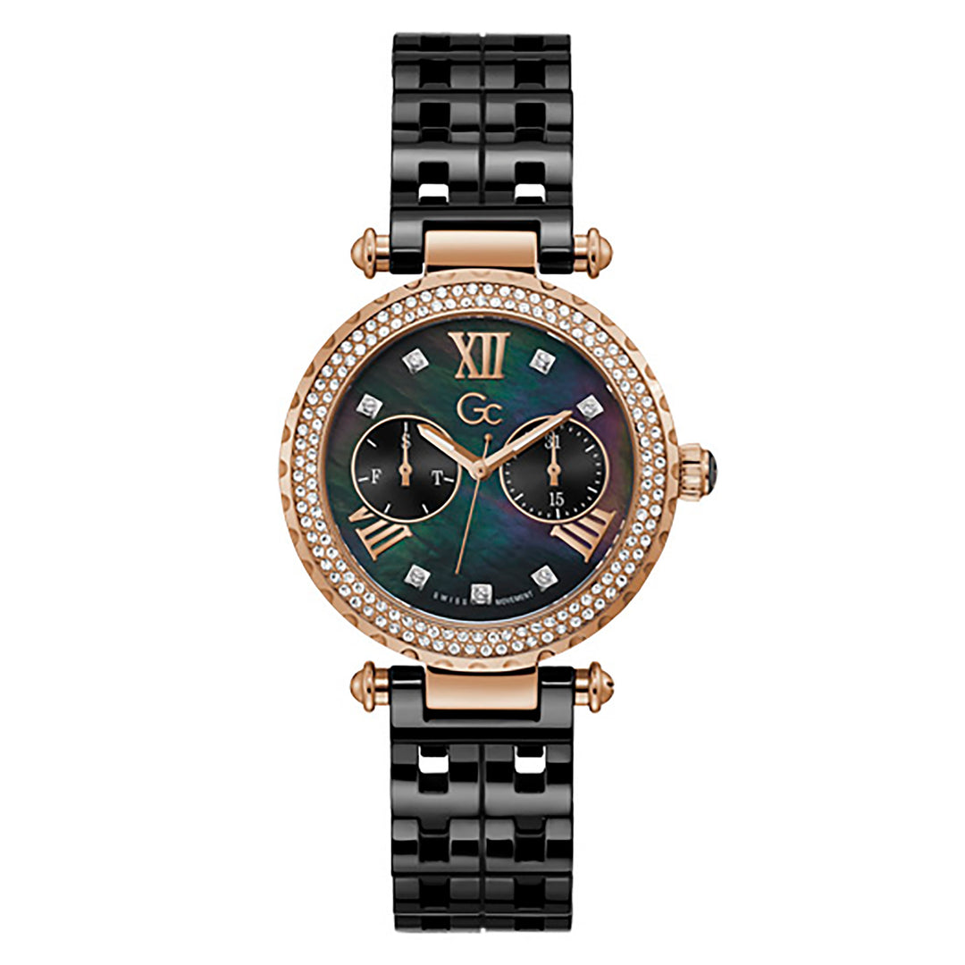 Gc Women's Watch Rose Gold Case Quartz