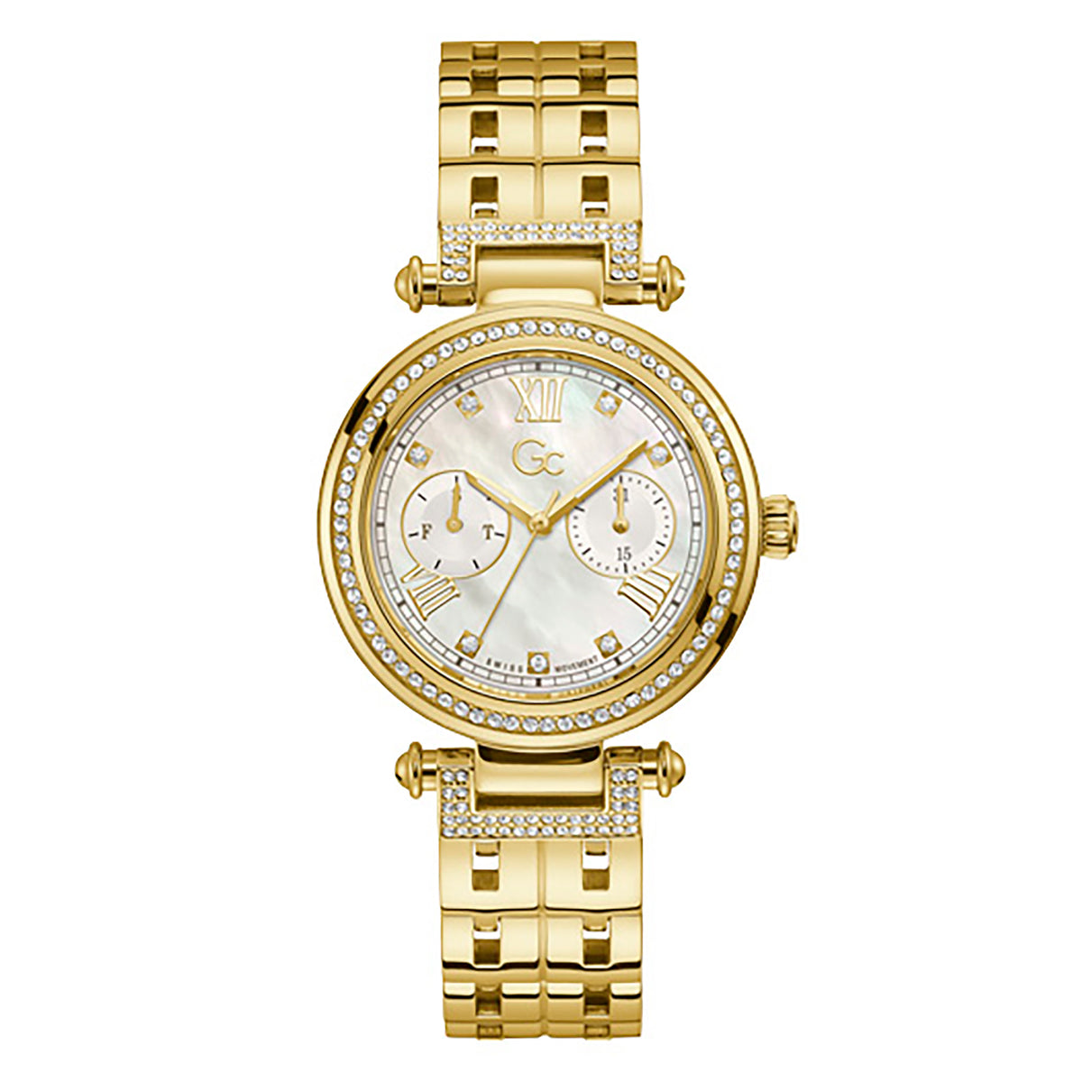 Gc Women's Watch Yellow Gold Case Quartz