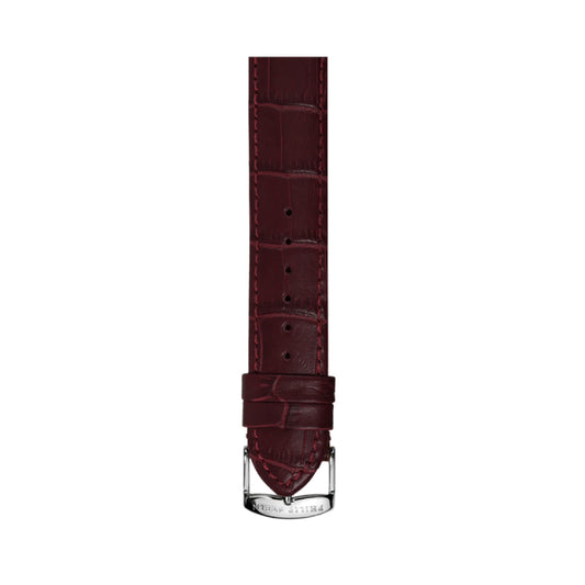 Philip Stein Signature D. Burgundy Alligator-print Strap Size 1