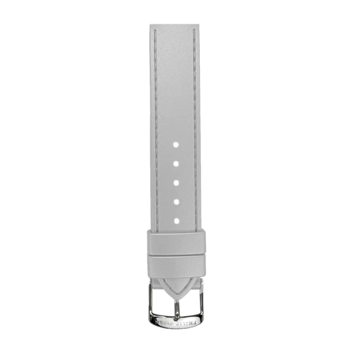 Philip Stein Signature Platinum Silicone Stitched Strap Size 1