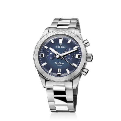Edox Men's SkyDiver Chronograph Quartz Limited-Edition Watch