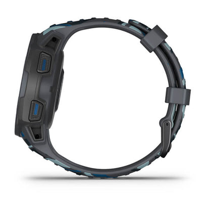ساعة Garmin Instinct Solar Tactical Edition بسوار سيليكون "بايبلاين" وشاشة عرض ملونة بالكامل