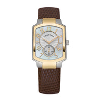 Philip Stein Women's Classic Square Two-Tone Quartz Watch with MOP Dial