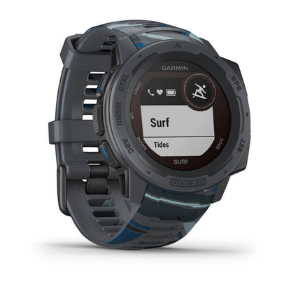 ساعة Garmin Instinct Solar Tactical Edition بسوار سيليكون "بايبلاين" وشاشة عرض ملونة بالكامل