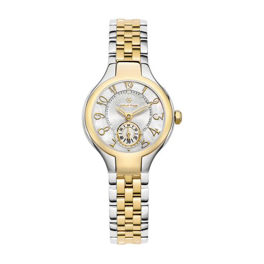 Philip Stein Women's Classic Round Mini Two-tone Y.Gold Watch