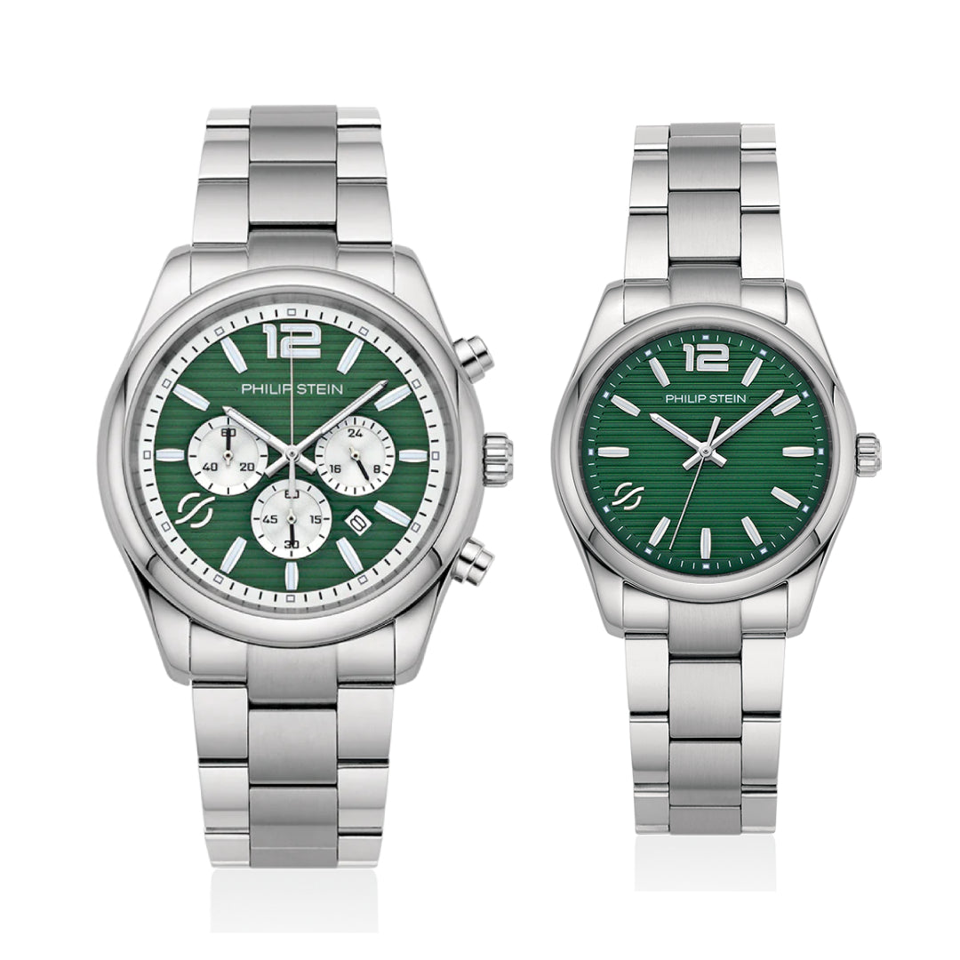 Philip Stein Couple Watch 47C-CRGRSP-SS & 46-GRP-SS