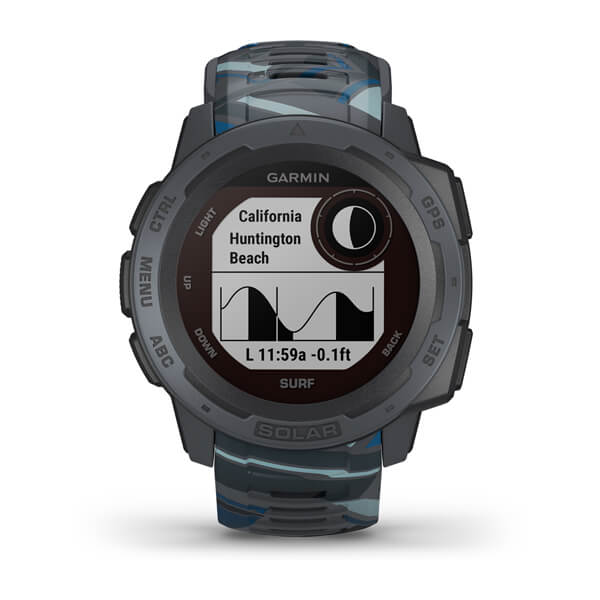 Garmin Instinct Solar Tactical Edition Silicone Pipeline Strap Full Color Display Dial Watch - 010-02293-07
