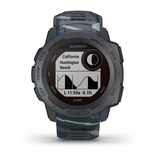 ساعة Garmin Instinct Solar Tactical Edition بسوار سيليكون "بايبلاين" وشاشة عرض ملونة بالكامل