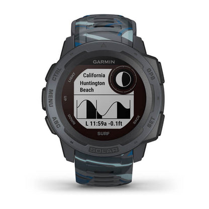 ساعة Garmin Instinct Solar Tactical Edition بسوار سيليكون "بايبلاين" وشاشة عرض ملونة بالكامل