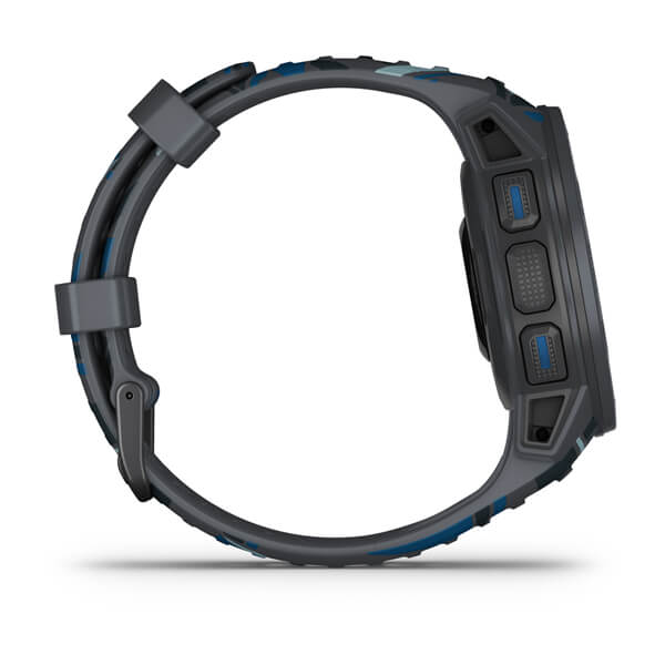ساعة Garmin Instinct Solar Tactical Edition بسوار سيليكون "بايبلاين" وشاشة عرض ملونة بالكامل