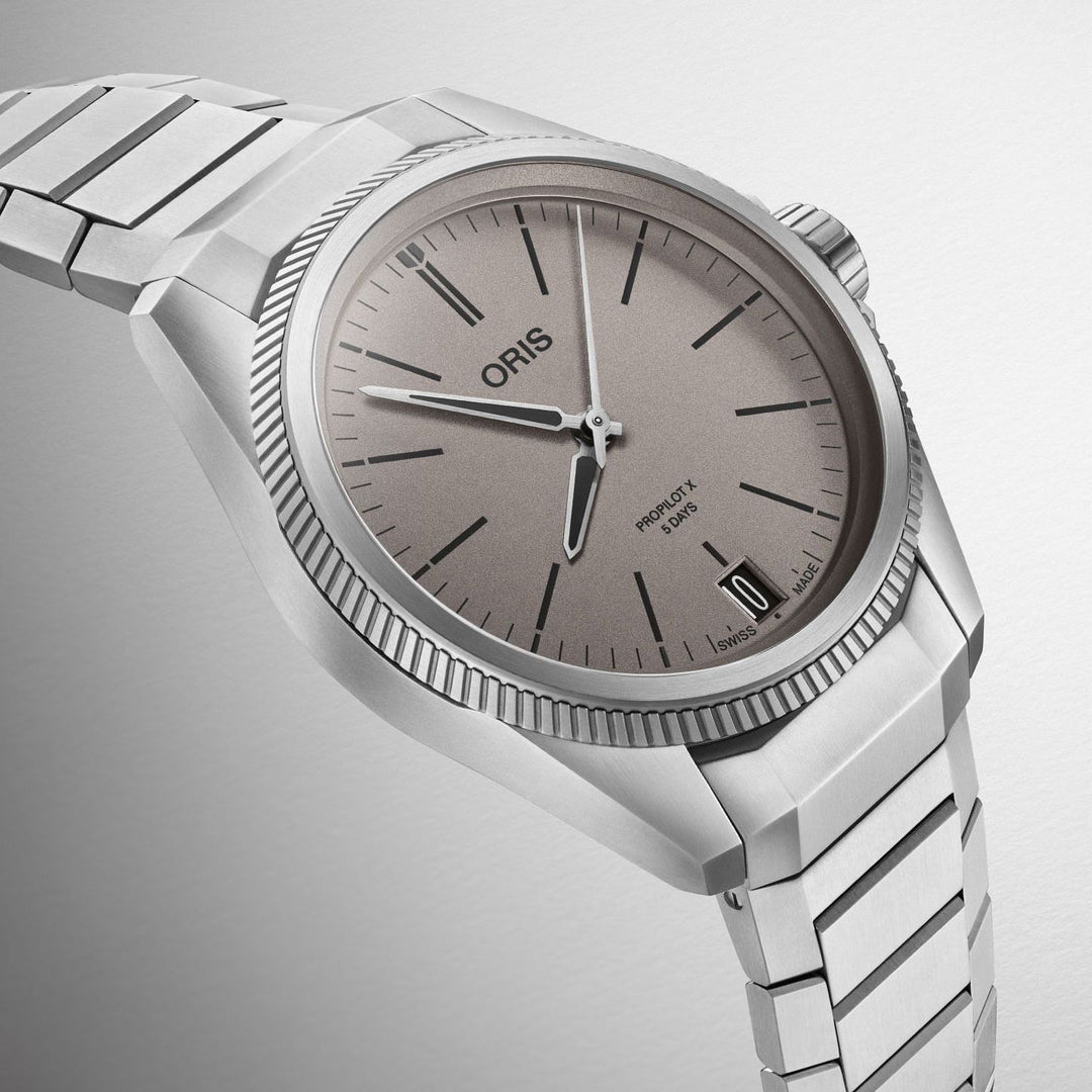 Oris Men's Titanium Case Grey Dial Automatic Watch