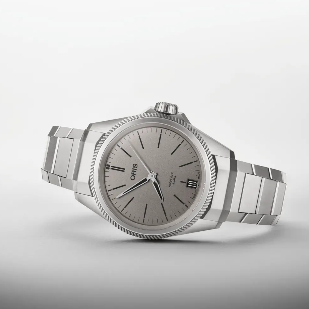 Oris Men's Titanium Case Grey Dial Automatic Watch