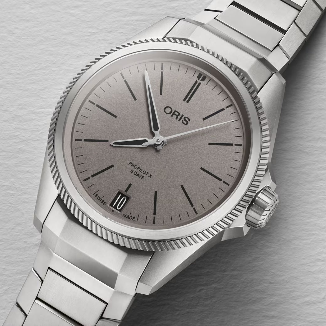 Oris Men's Titanium Case Grey Dial Automatic Watch