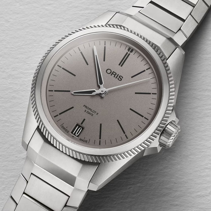 Oris Men's Titanium Case Grey Dial Automatic Watch