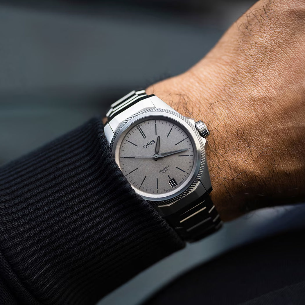 Oris Men's Titanium Case Grey Dial Automatic Watch
