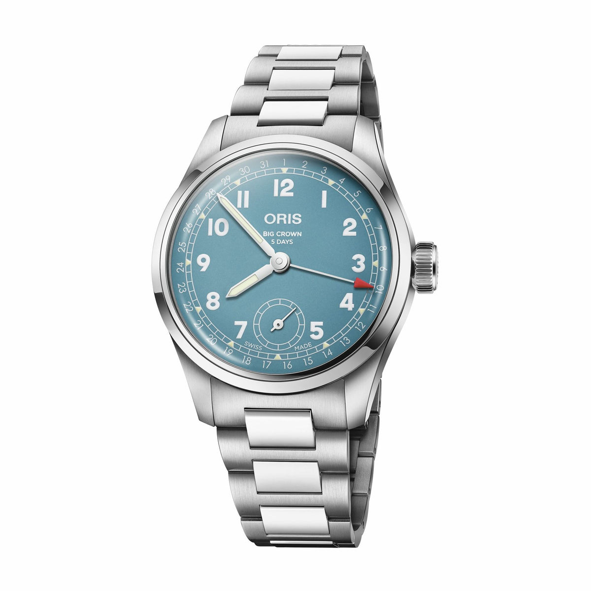 Oris Men's Silver Tone Case Blue Dial Automatic Watch - 778640650781906ORI