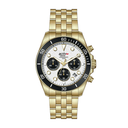 Westar Activ Gents 42.5 mm White Dial Quartz Watch
