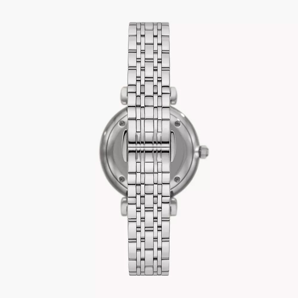 EMPORIO ARMANI TWO-HAND STAINLESS STEEL LADIES WATCH