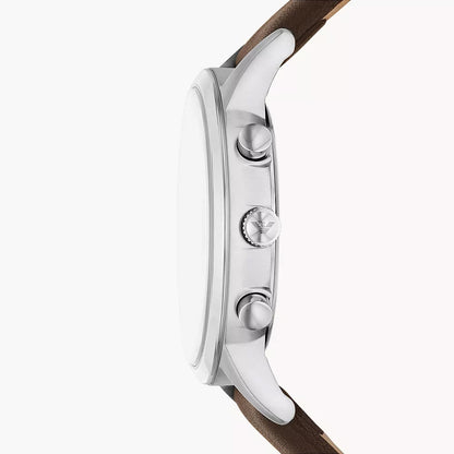 Emporio Armani Chronograph Brown Leather Watch - AR11490