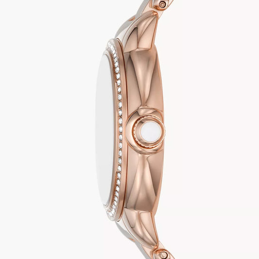 Emporio Armani Three-Hand Rose Gold-Tone Stainless Steel Watch
