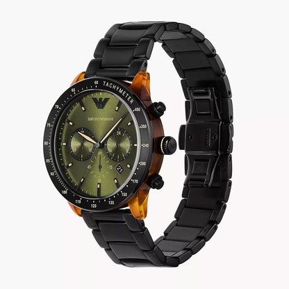 Emporio Armani Chronograph Black Stainless Steel Watch