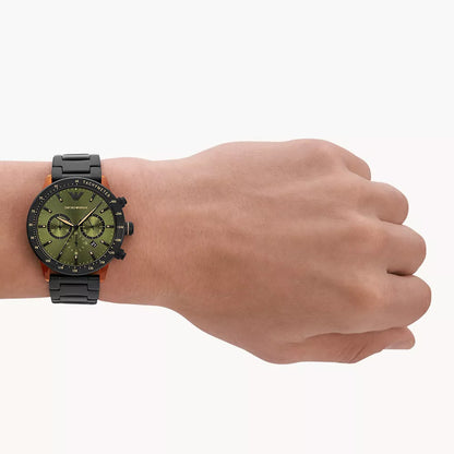 Emporio Armani Chronograph Black Stainless Steel Watch