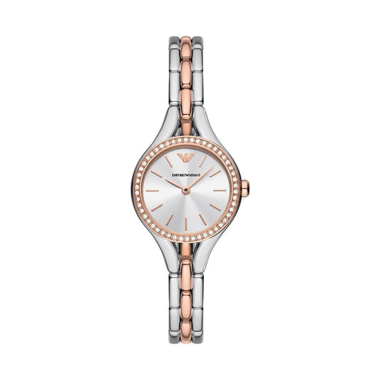 Emporio Armani Two Tone Women Analog Quartz Watch