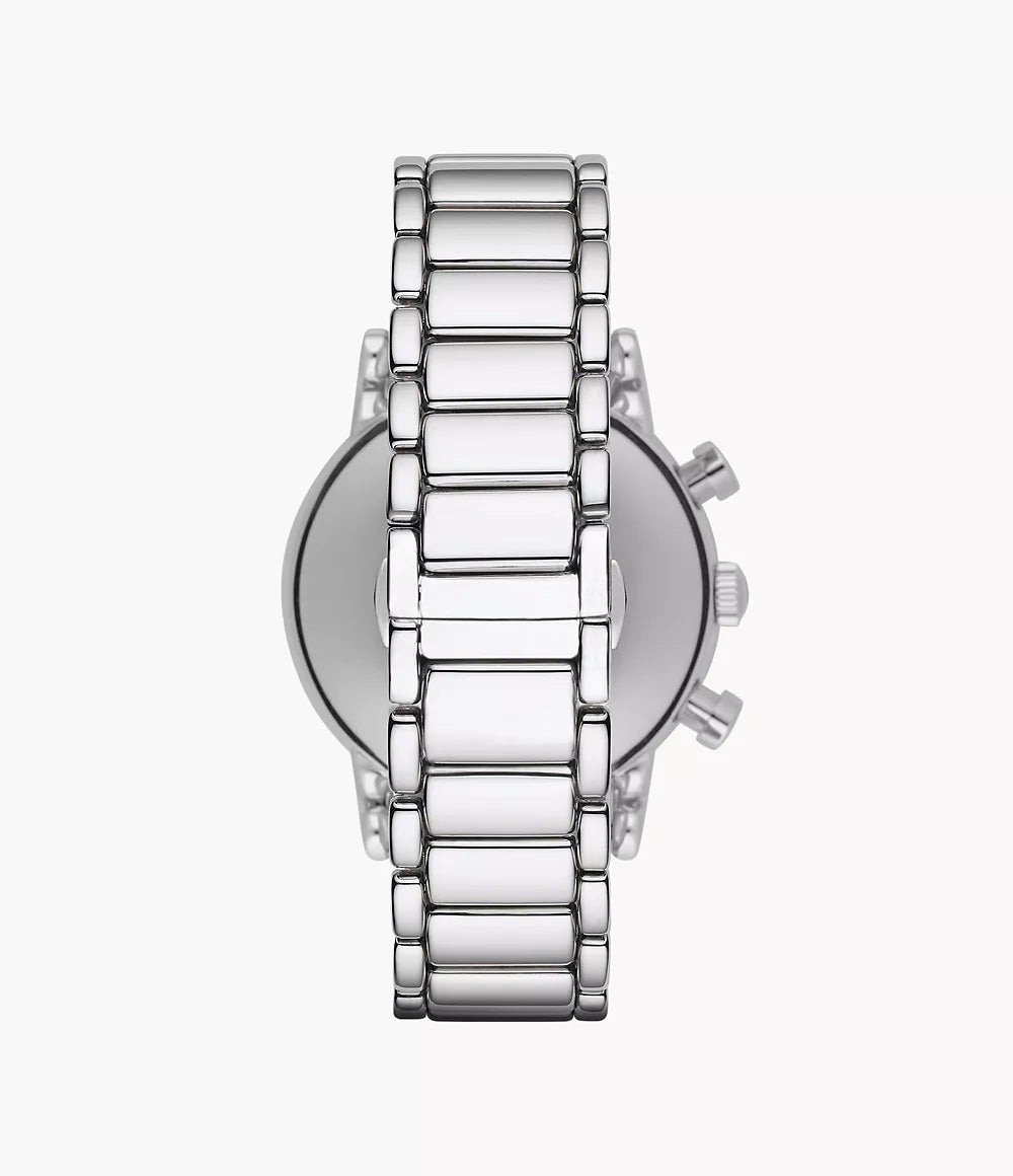 Emporio Armani Men's Chronograph Stainless Steel Black Dial Watch