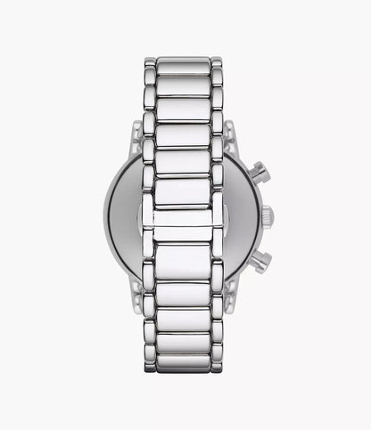 Emporio Armani Men's Chronograph Stainless Steel Black Dial Watch