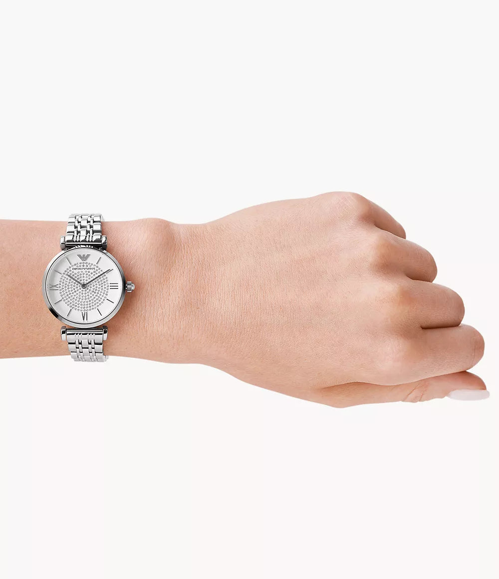 Armani watches women's silver deals