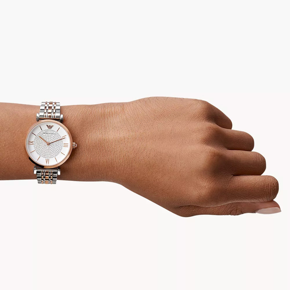 EMPORIO ARMANI Women's Gianni T-Bar Fashion Quartz Watch – The