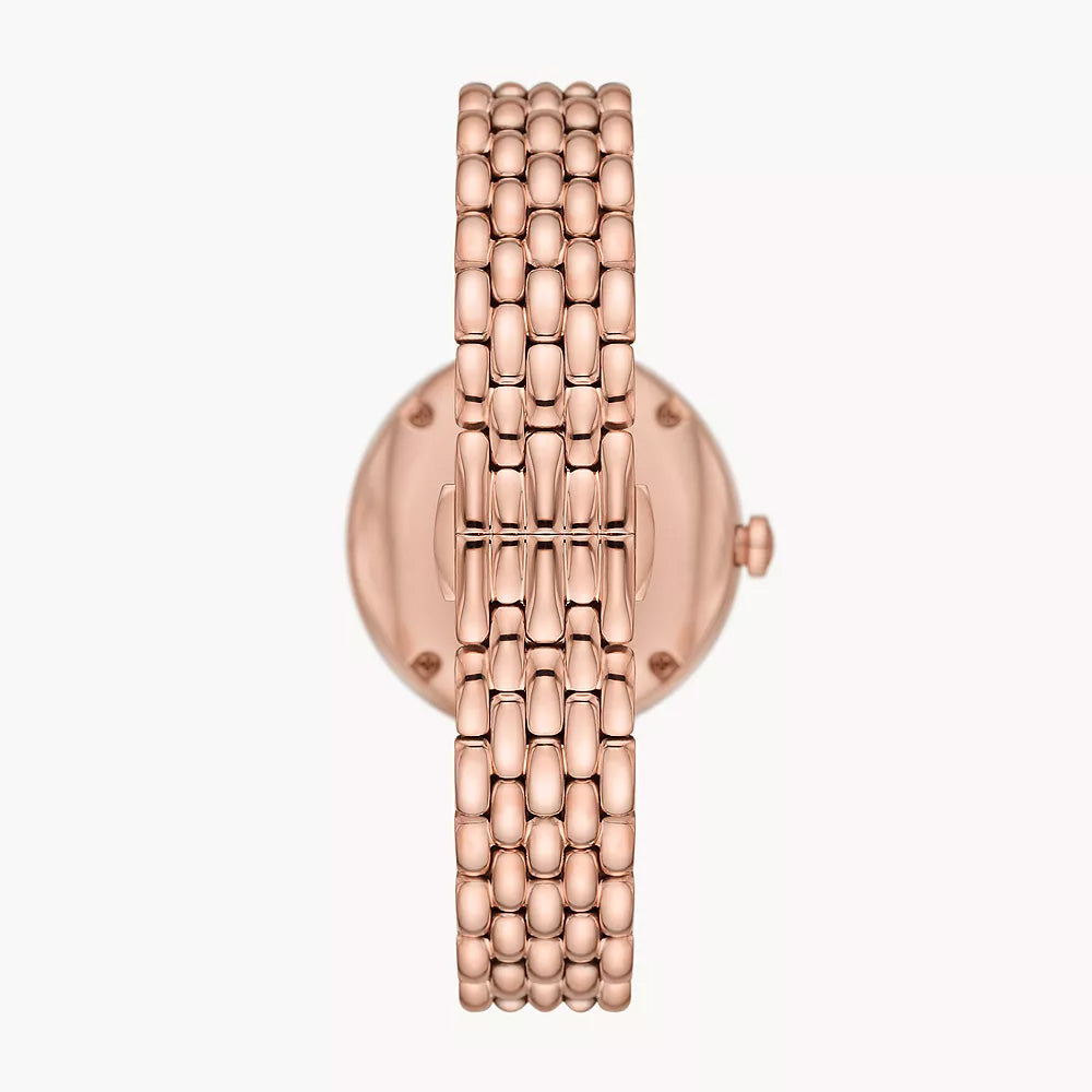 EMPORIO ARMANI AUTOMATIC ROSE GOLD STAINLESS STEEL WATCH