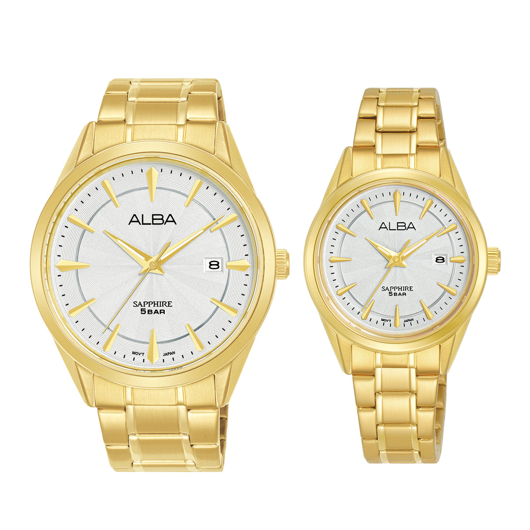 Alba Couple Set Watches - AS9S46X1 & AH7CH8X1