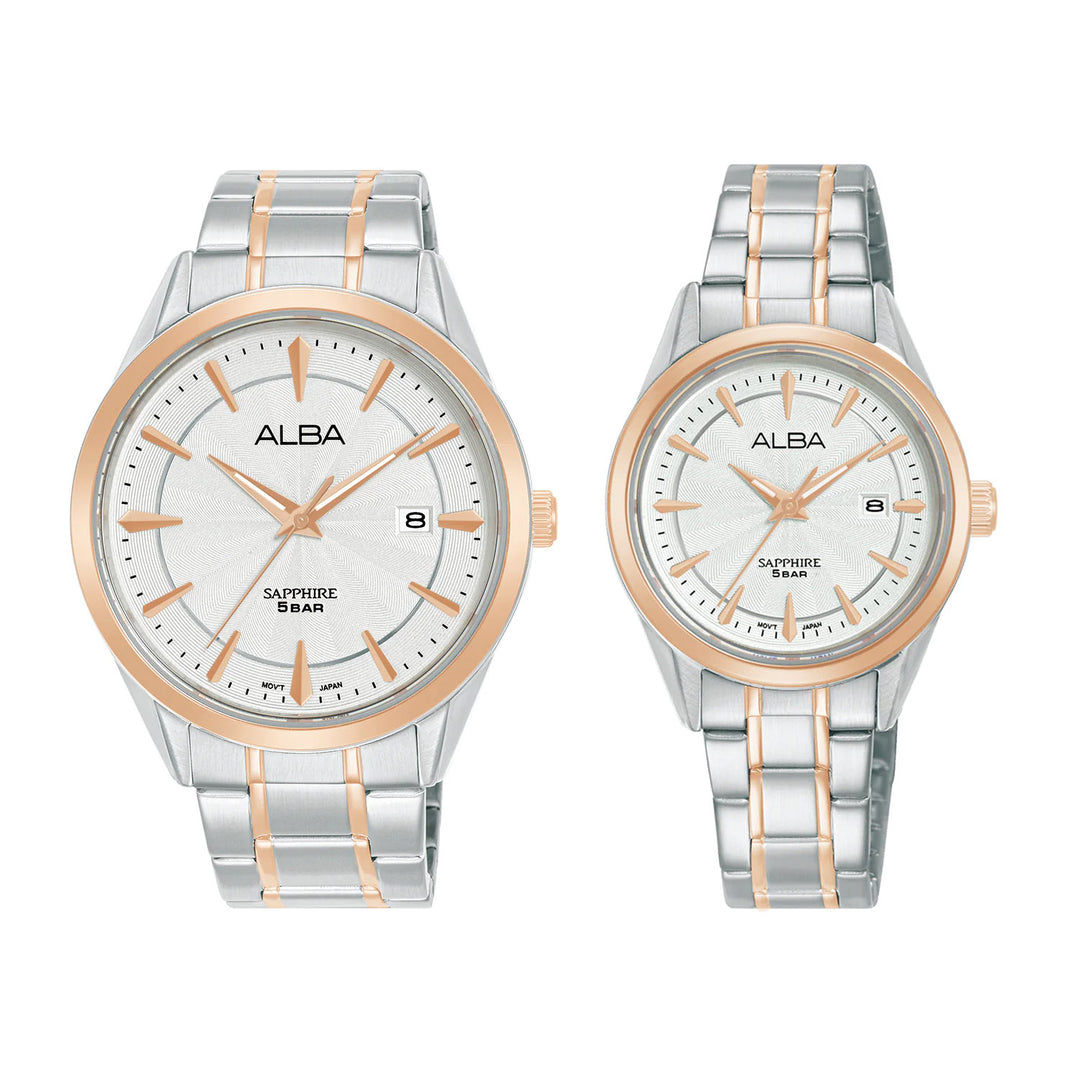 Alba Couple Set Watches - AS9S48X1 & AH7CJ0X1