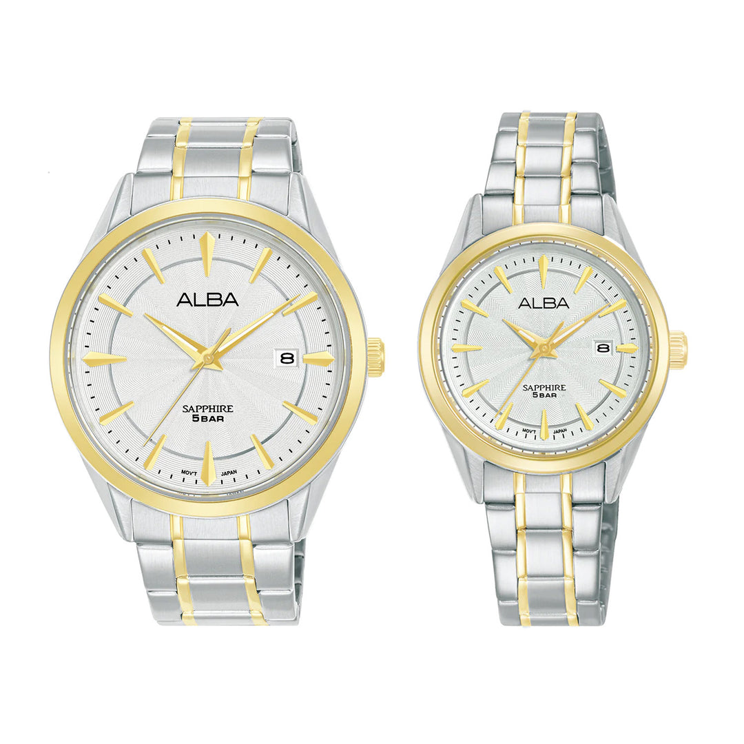 Alba Couple Set Watches - AS9S50X1 & AH7CJ2X1