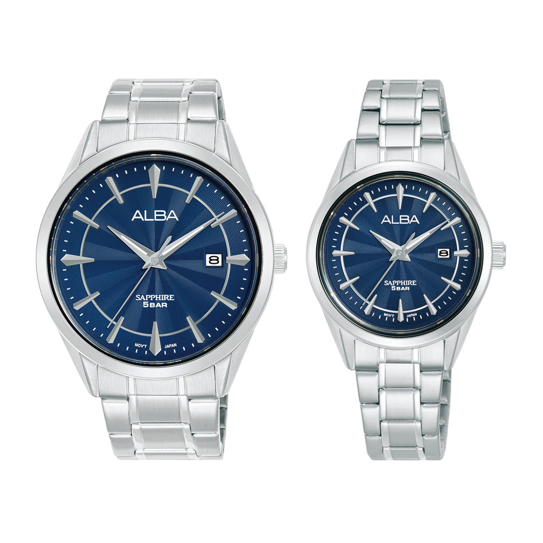 Alba Couple Set Watches - AS9S55X1 & AH7CJ7X1