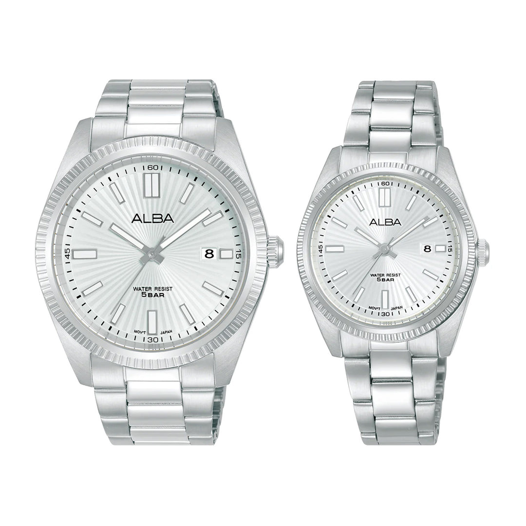 Alba Couple Set Watches - AS9S73X1 & AH7CL3X1