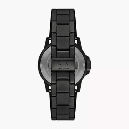 Armani Exchange Men's Three-Hand Black Stainless Steel Watch