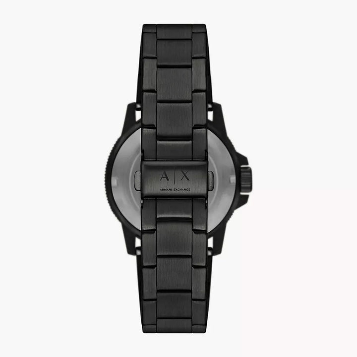 Armani Exchange Men's Three-Hand Black Stainless Steel Watch