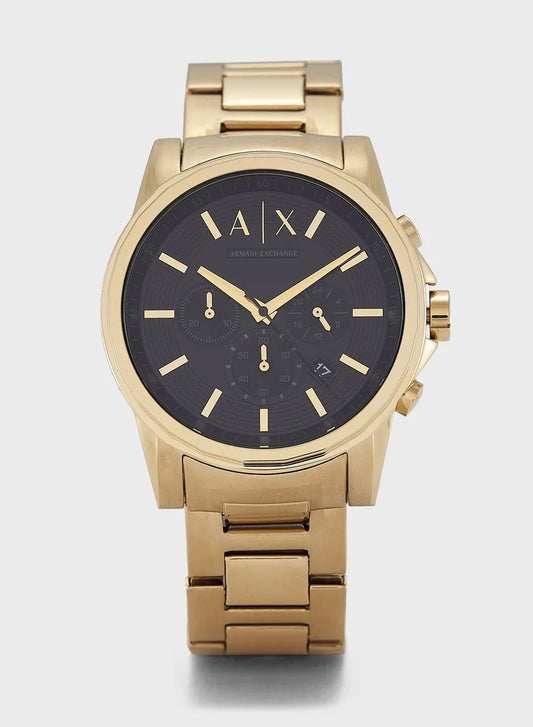 Armani Exchange Men's Chronograph Gold-Tone Stainless Steel Watch