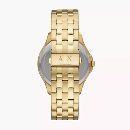 Armani Exchange Men's Three-Hand Gold-Tone Stainless Steel Watch
